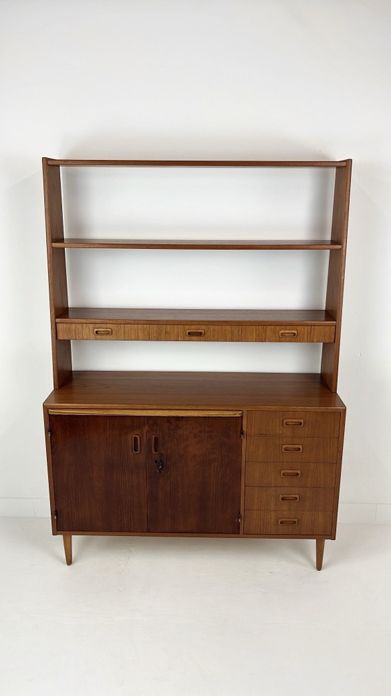 Swedish vintage teak veneer bookcase – Wall cabinet, Wood (photo 19 of 20)