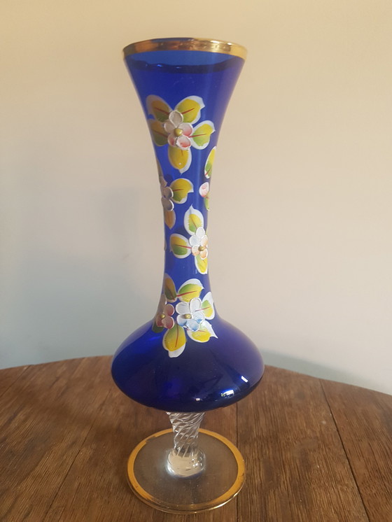 Image 1 of Czech - Vintage Vase With Gilded Gold