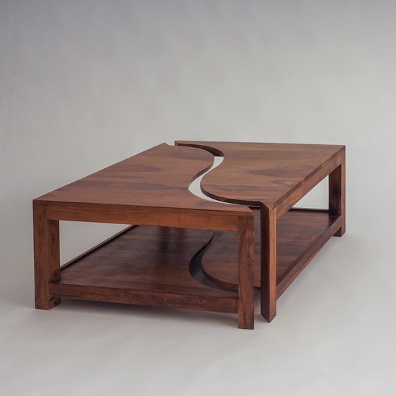 Image 1 of Wooden Yin Yang style Coffee Table