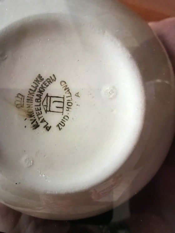 Image 1 of Art Deco plated tea set 1930 Gouda pottery