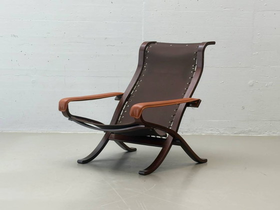 Image 1 of Ingmar Relling “Flex” lounge chair with footstool for Westnofa, Norway, 1960s