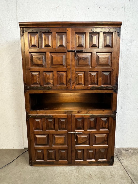 Image 1 of Vintage Spaanse Kast / Wandmeubel, Brutalistisch, 1960's