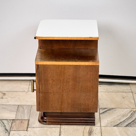 Image 1 of Set aus zwei Art-Déco-Nachttischen von Jindřich Halabala, Tschechoslowakei der 1940er Jahre