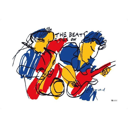 Herman Brood -- The Beat Goes On (Auf Leinwand)