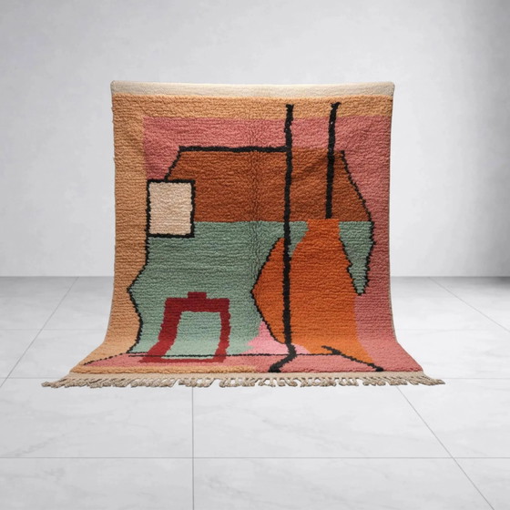 Tapis marocain en laine fait main, 250cm x 150cm, pièce unique. – Wool (photo 5 of 5)
