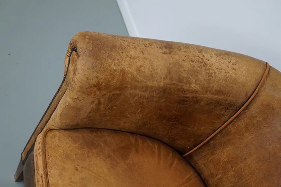 Image 1 of Vintage Nederlandse cognackleurige leren clubfauteuil