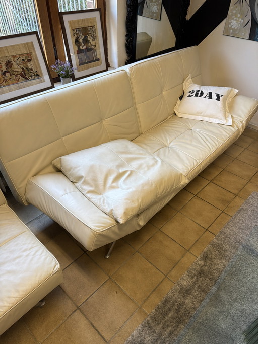 Lederschlafsofas – 3 5 zitsbanken, Leather (photo 2 of 4)