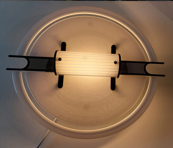 Image 1 of Lampada da soffitto in vetro di Murano, stile postmoderno anni '70, ambientata nell'era spaziale.