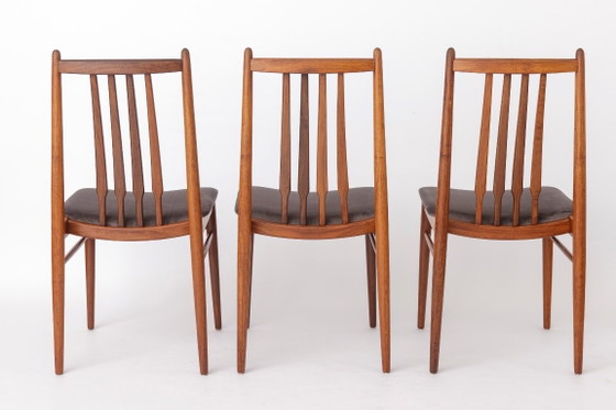 Set di 4 Sedie da Pranzo Vintage in Palissandro, Mid-Century Moderno Tedesco, Anni '60, Nuovamente Imbottite (photo 3 of 13)
