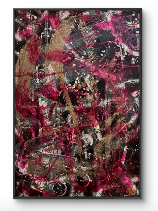 Walter Geraci - Abstracto rosa y dorado