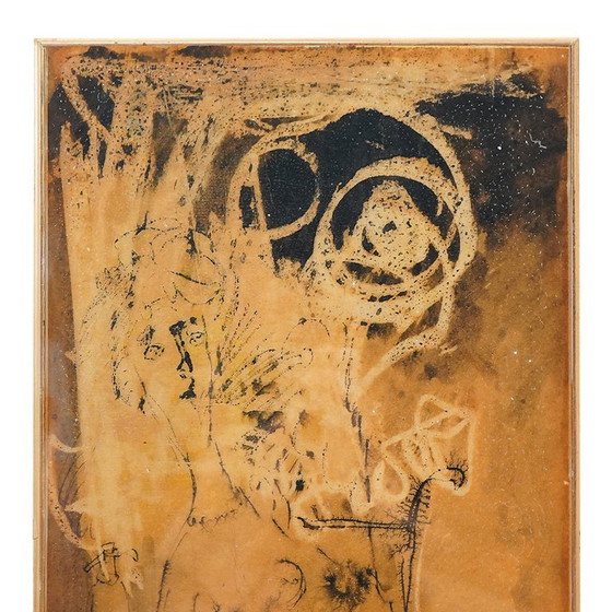 Image 1 of Giovanni Battista de Salvo, ink on masonite, 1950s