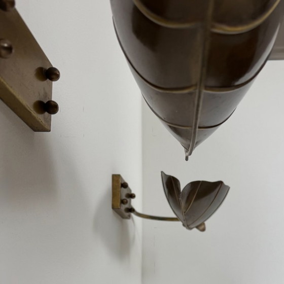 Image 1 of Coppia di applique vintage, ottone patinato, Francia, 1970