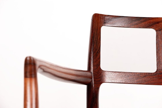 Image 1 of Fauteuil Danois en Palissandre et tissu, modèle 64 par Niels Otto Moller pour Moller’s Mobelfabrik 1960.