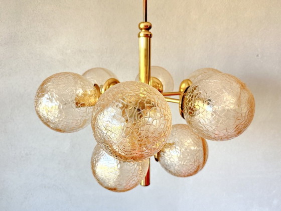 Vintage Kaiser Leuchten Sputnik – Pendant lamps, Glass, Brass (photo 4 of 14)
