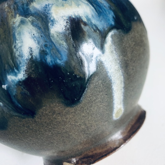 Image 1 of Art Deco Labrec flamed stoneware vase
