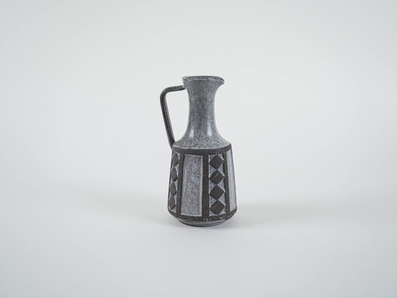 Image 1 of Grey ceramic vase, Danish design, 1970s, manufactured by Frank Keramik