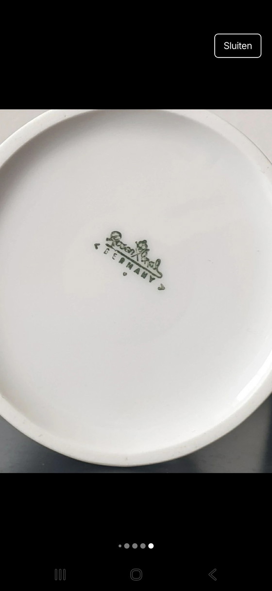 Image 1 of Rosenthal German Tea Set (4-piece) | High-Footed Cups | Vintage Mid-Century 1950s