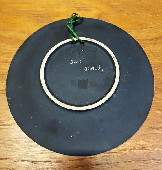 Image 1 of Piatto da parete in ceramica Ruscha con motivo cervo, anni '60