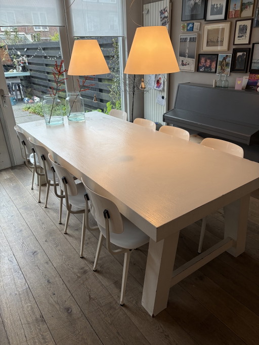 White dining table Big Top, Keijser & Co, 260 x 110 x 78