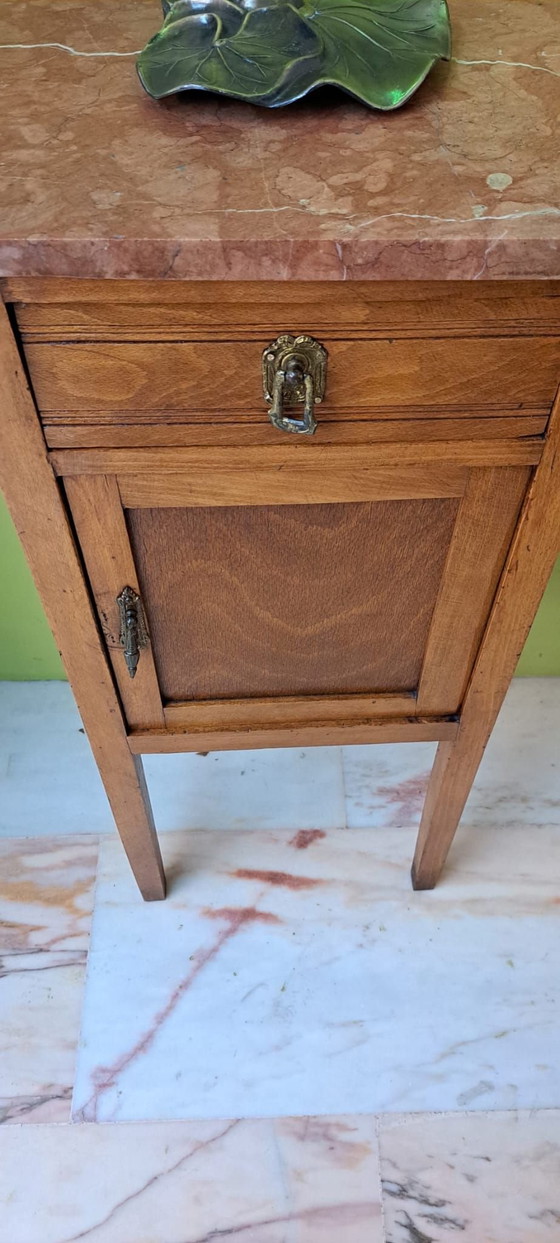 Comodino vintage anni '50, Comodini, Bronzo, Marmo, Marrone (foto 4 di 10)
