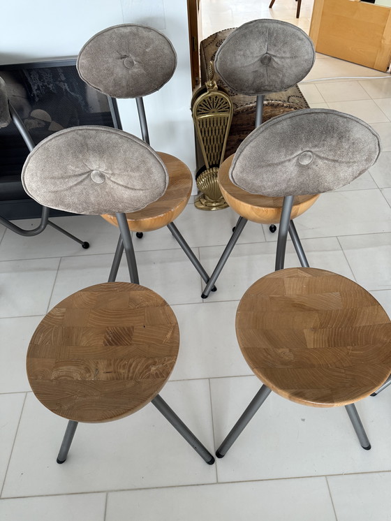 Image 1 of 6 rare sedie da pranzo postmoderne – di Rob Eckhardt (anni '80)