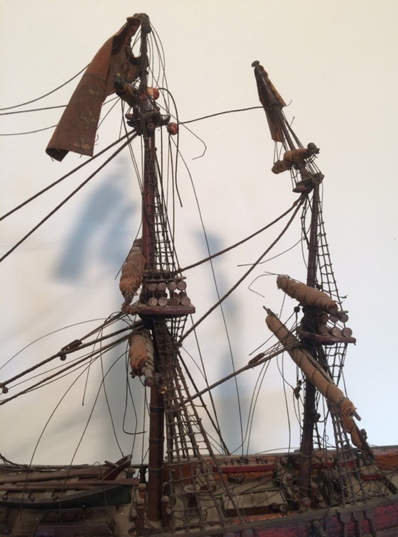 Image 1 of Maquette de bateau anglaise ancienne : « H.M.S. Mermaid », XIXe siècle