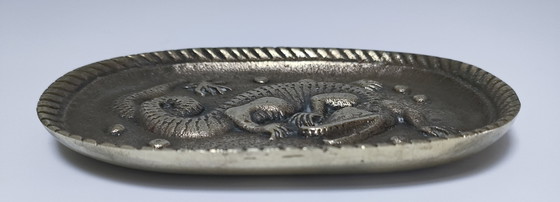 Image 1 of Krokodil presse-papier Brons Begin 20e eeuw