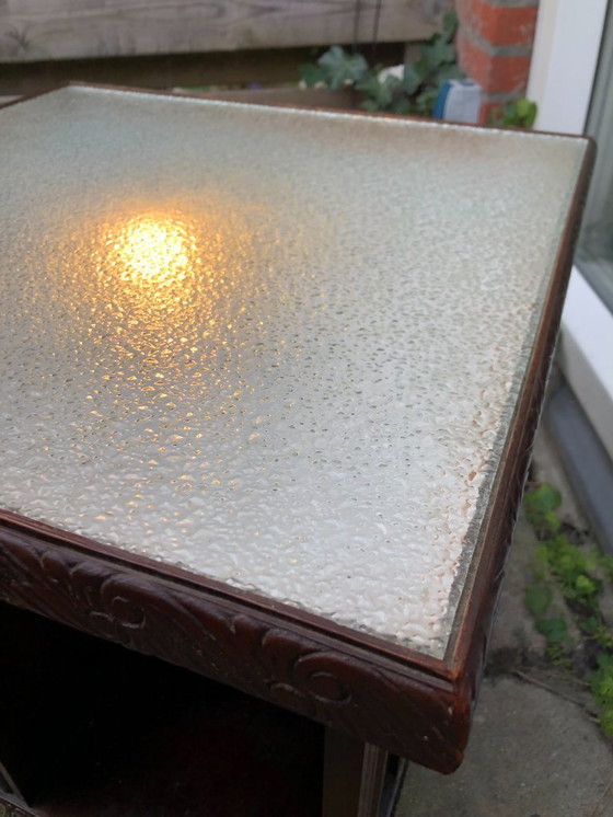 Image 1 of Vintage boekenmolen draaibaar met verlichting - rokers kastje