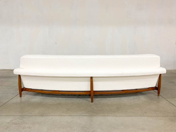 Image 1 of Sofá TV en Bouclette blanco teca de Johannes Andersen para Trensum, 1958
