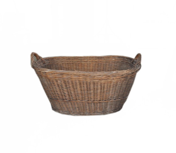 Cesta de Madera Rústica, años 40 – Objetos decorativos, Mimbre, Rustic (photo 4 of 4)