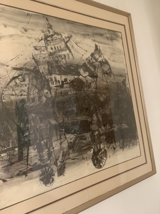 Viatcheslav "Slava" SAVELIEV (1944–2013) – Il Cavallo di Troia (1989) – Dipinti e disegni, Paper, Wood (photo 5 of 15)
