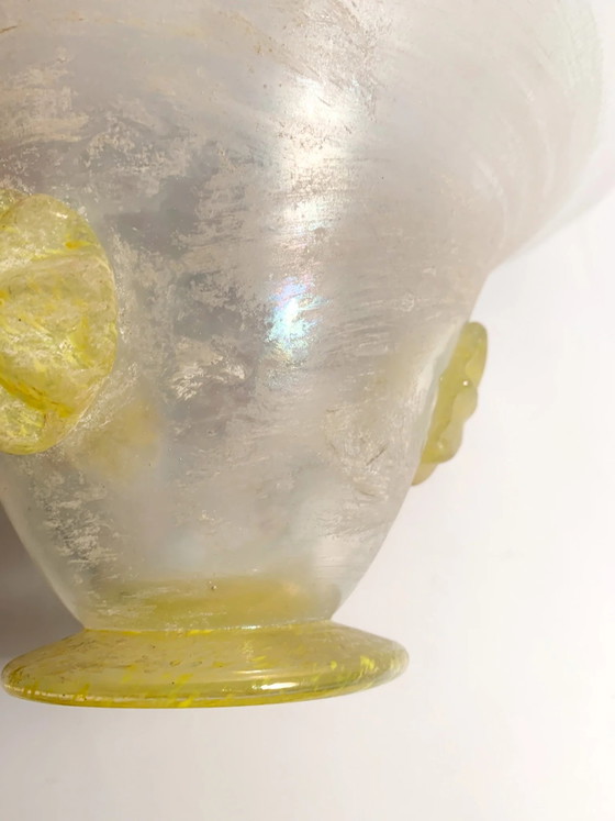 Vaso in Vetro Murano Scavo Giallo Iridiscente, Anni '40 – Vasi (photo 10 of 10)