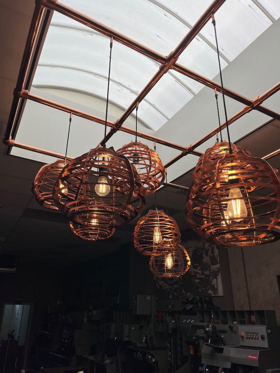 Image 1 of Magnifique lampe suspendue artisanale