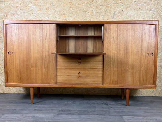 60s 70s Teak Sideboard Highboard H.W. Klein Bramin Danish Modern Design – High Boards, Wood (photo 15 of 20)