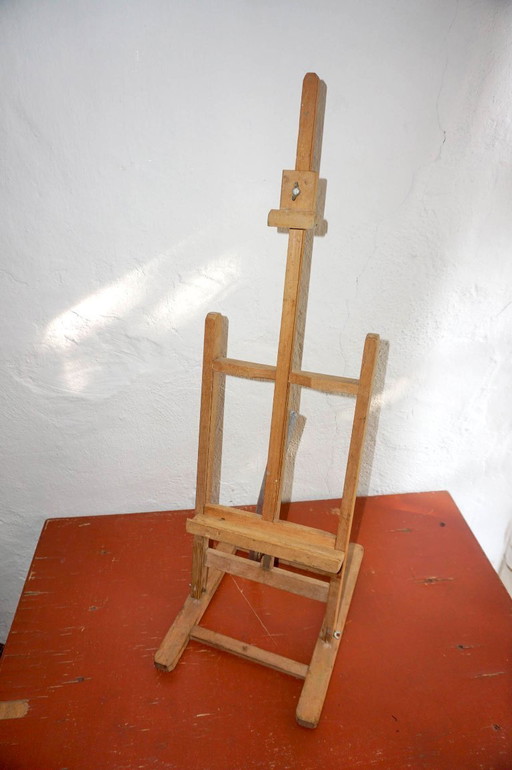 vintage tabletop wooden easel * rustic artist display * brocante decor 
