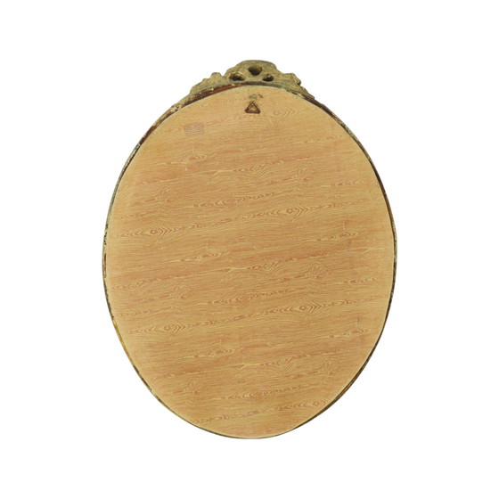 Image 1 of Oval Gold Leaf Gilded Mirror
