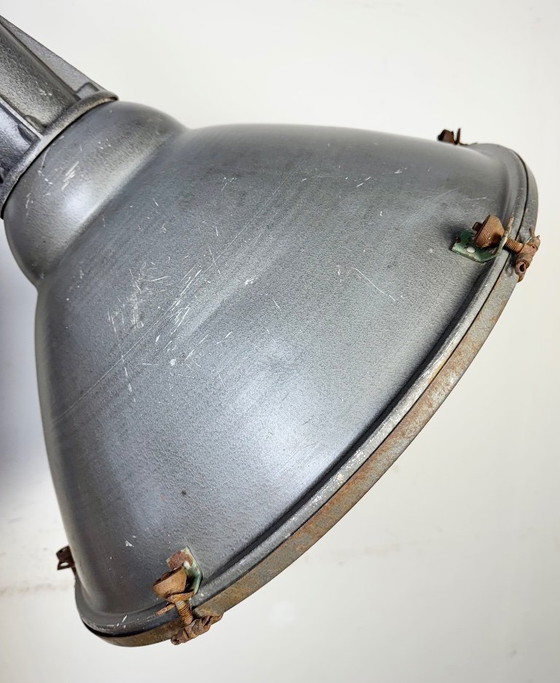 Image 1 of Large Vintage Industrial Aluminium Factory Wall Spotlight, 1970s