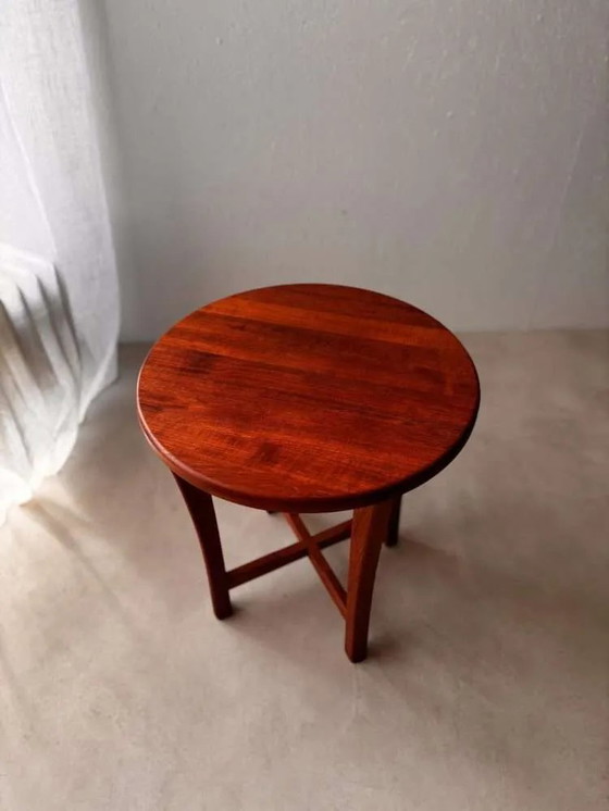 Image 1 of Danish solid teak side table 1960s