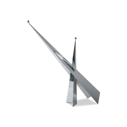 Tischlampe aus verchromtem Metall, Italien, ca. 1980
