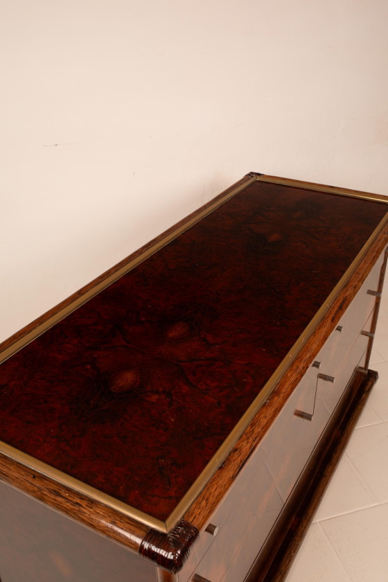 Alberto Smania Marango Cassettiere in radica e bambù Studio Smania – Leather, Brass, Italian Design (photo 13 of 26)