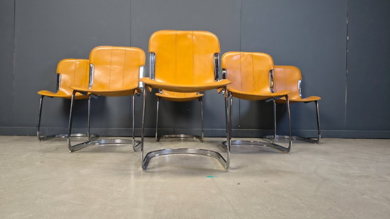 Image 1 of Vintage eetkamerstoelen van Cidue, set van 6, jaren 70