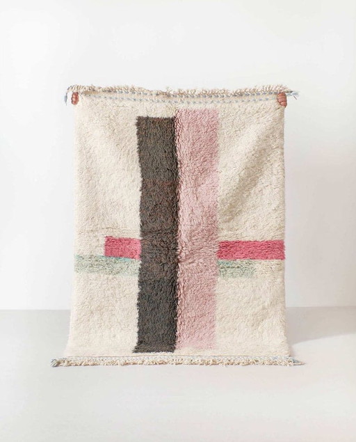 Handgemaakt Berberkleed, traditioneel vakmanschap, afmeting 150/350 cm – Alberto Bazzani, vloerkleden en tapijten, Wool