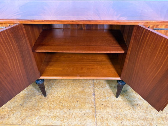 Image 1 of Exceptional Antique Marquetry Inlaid Hall Console / Sideboard – Circa 1900  Satinwood, Tulipwood & Rosewood Floral Inlay 