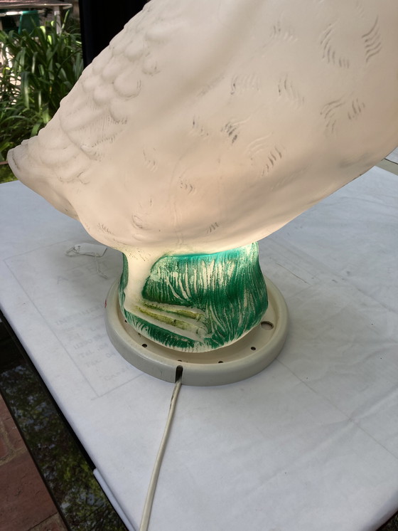 Image 1 of Grote 80's ganzenlamp op metalen voet