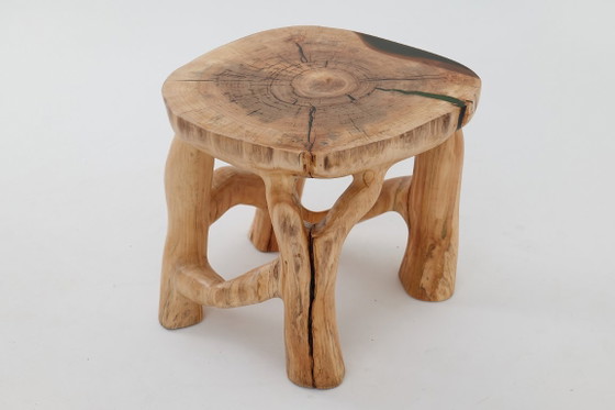 Image 1 of Sculptural Coffee Table, Solid Wood, Contemporary Design, Handmade, Logniture