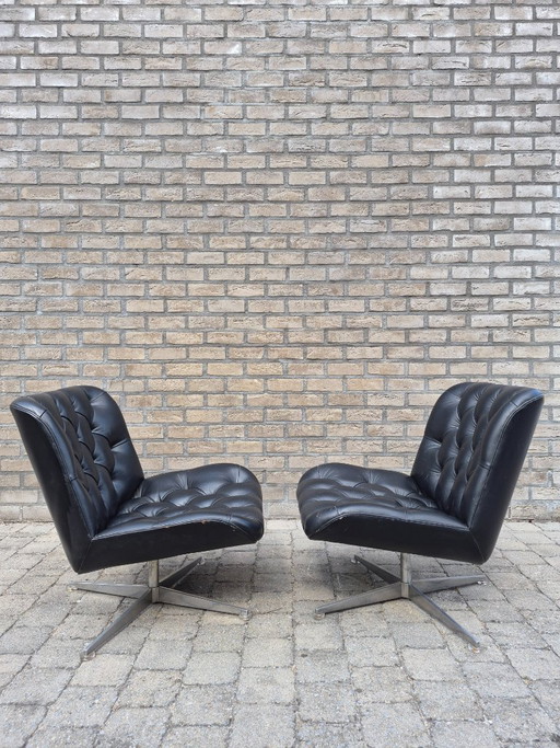Eddi Harlis für Hans Kaufeld, 2X Design Lounge Chair, 1962, Chesterfield