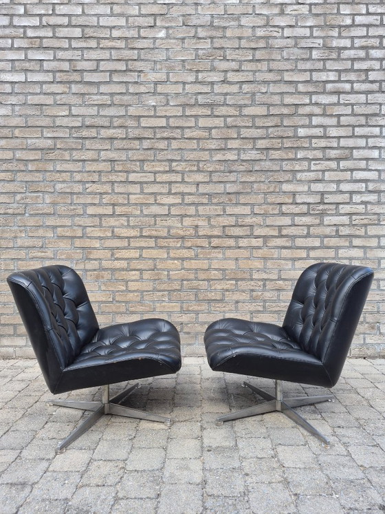 Image 1 of Eddi Harlis für Hans Kaufeld, 2X Design Lounge Chair, 1962, Chesterfield