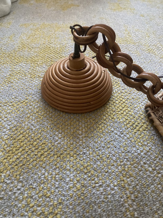 Image 1 of Hanger Italiaanse vintage geweven stro geweven stro