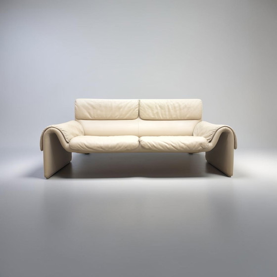 Image 1 of Canapé design en cuir De Sede ds 2011, canapé deux places beige