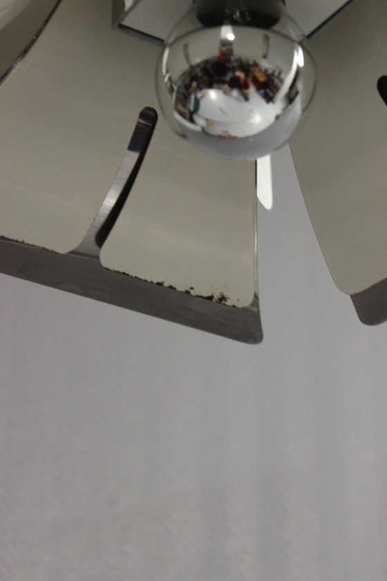 Image 1 of Zonca Illuminazione - Imposant lustre Space Age chromé design Italien 1970s